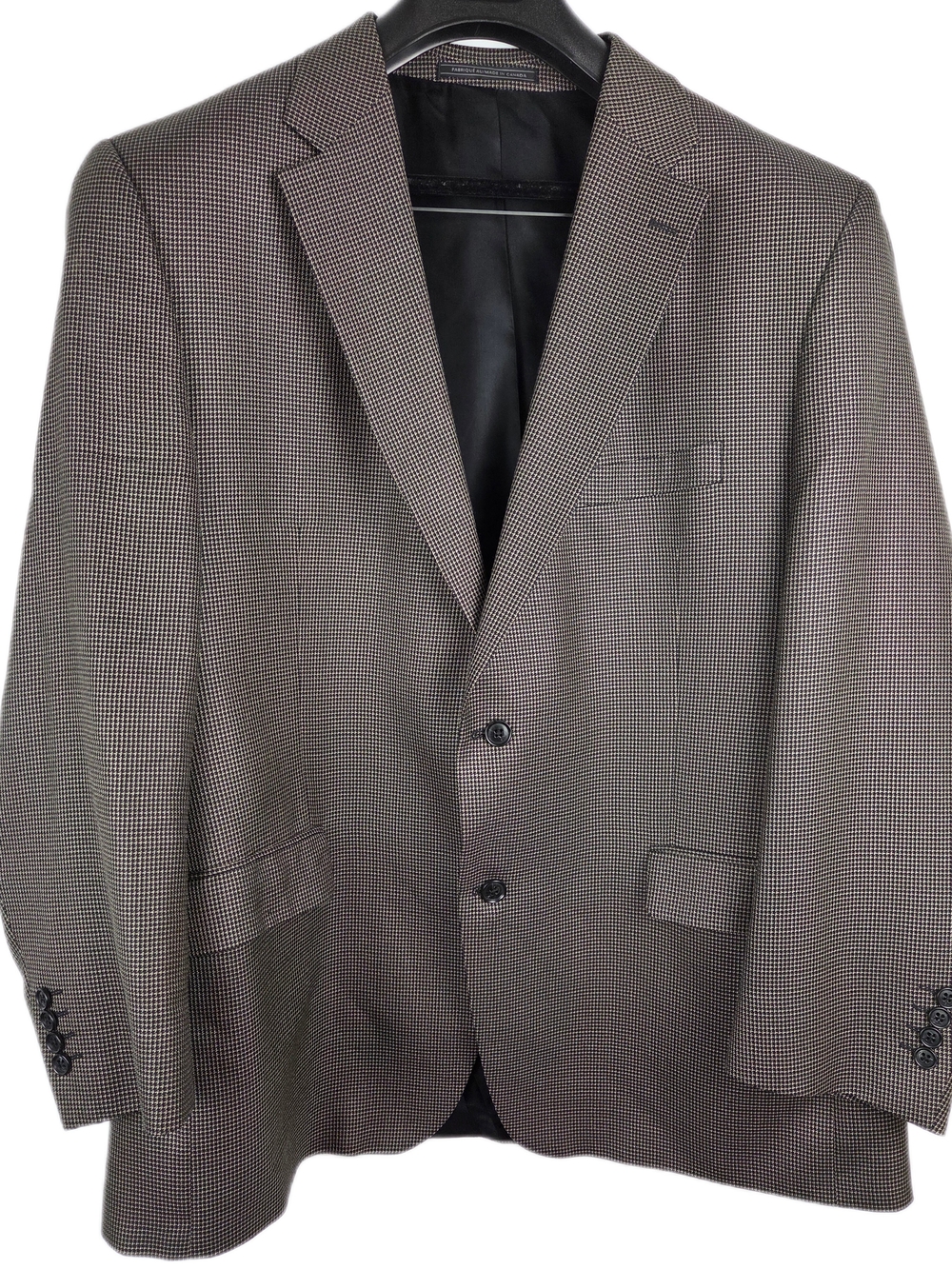 Gerry Lush Men’s 48R Blazer Lessona Italy Wool Silk Micro Check Sport Coat